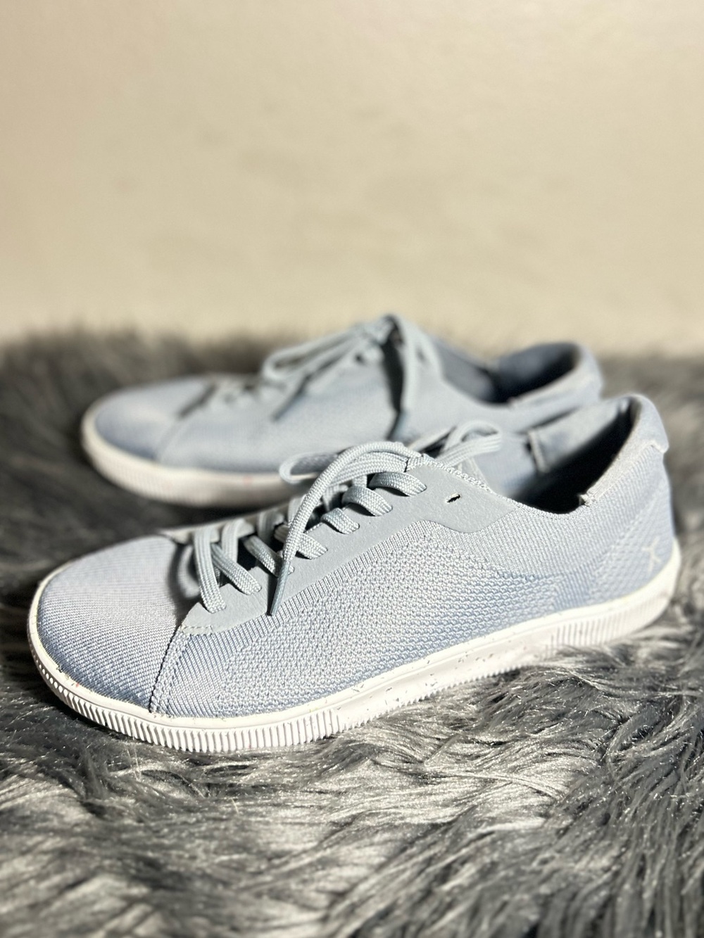 Flux Adapt Trainer Concrete Grey Barefoot Knit Blue Sneakers Size W’s 9 M’s 8 - Picture 5 of 10